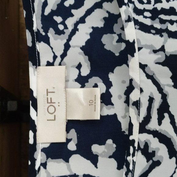 LOFT Lightweight Paisley Dress - Women's 10 - Picture 4 of 6